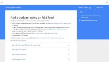 https://support.google.com/googleplay/podcasts/answer/6260341?hl=en